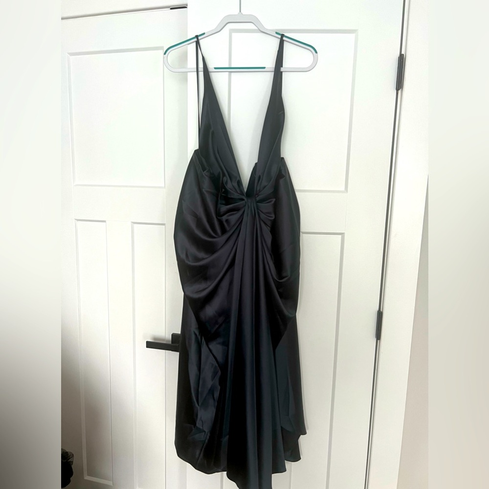 ASOS EDITION Cutaway Midi Dress with plunge